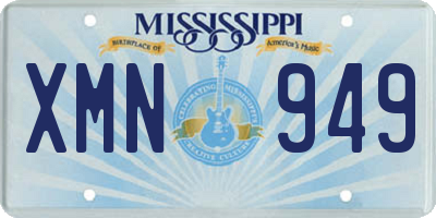 MS license plate XMN949