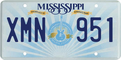 MS license plate XMN951
