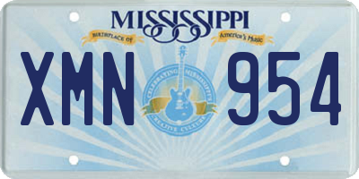 MS license plate XMN954