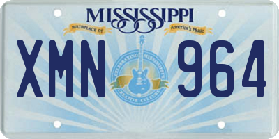 MS license plate XMN964