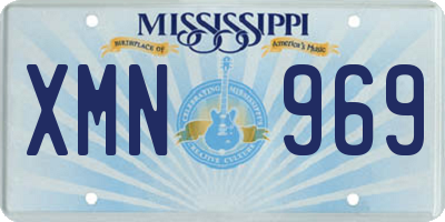 MS license plate XMN969