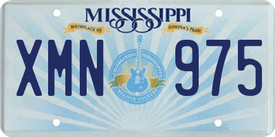 MS license plate XMN975