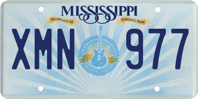 MS license plate XMN977
