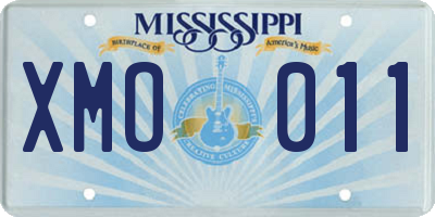 MS license plate XMO011