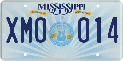 MS license plate XMO014