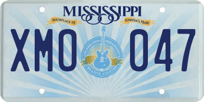 MS license plate XMO047