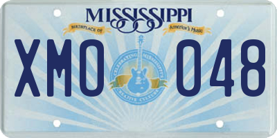MS license plate XMO048