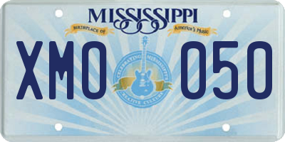 MS license plate XMO050