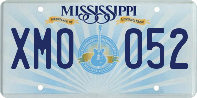 MS license plate XMO052
