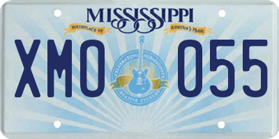 MS license plate XMO055