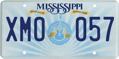 MS license plate XMO057