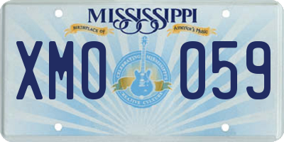 MS license plate XMO059