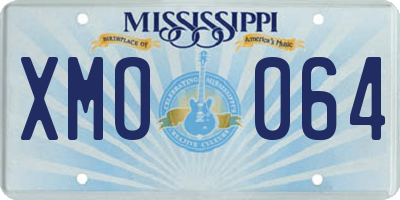 MS license plate XMO064