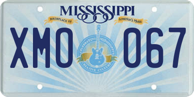 MS license plate XMO067