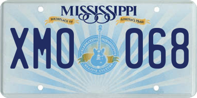 MS license plate XMO068
