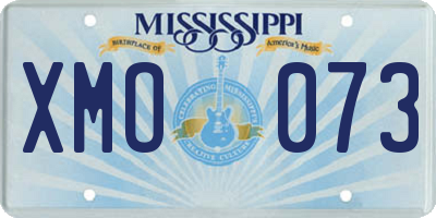 MS license plate XMO073