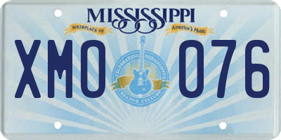 MS license plate XMO076