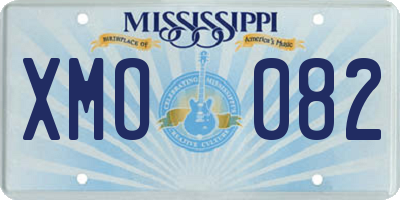 MS license plate XMO082