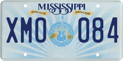 MS license plate XMO084
