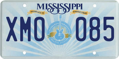 MS license plate XMO085