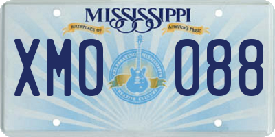 MS license plate XMO088