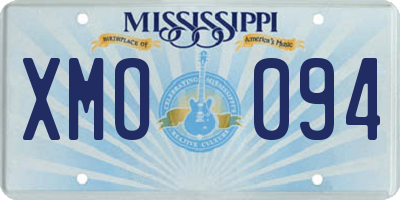 MS license plate XMO094