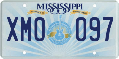 MS license plate XMO097
