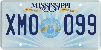 MS license plate XMO099