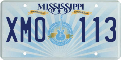 MS license plate XMO113