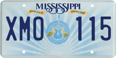MS license plate XMO115