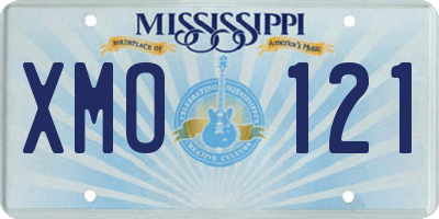 MS license plate XMO121