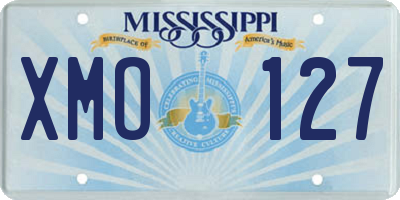 MS license plate XMO127