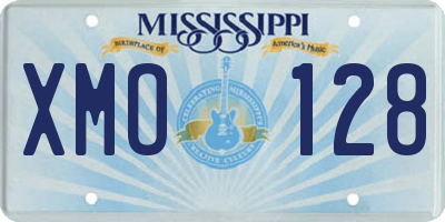 MS license plate XMO128