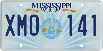 MS license plate XMO141