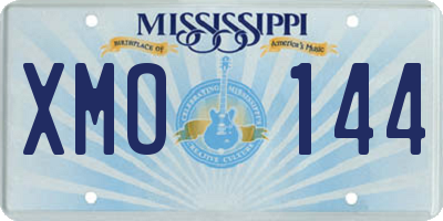 MS license plate XMO144
