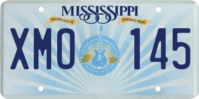 MS license plate XMO145