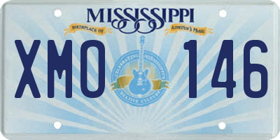 MS license plate XMO146