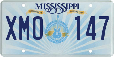 MS license plate XMO147