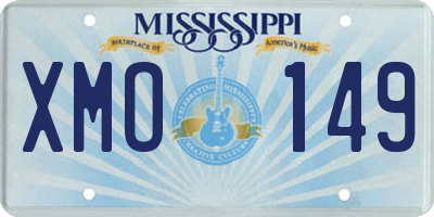 MS license plate XMO149