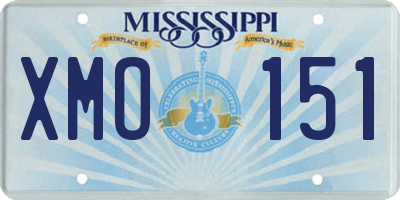 MS license plate XMO151