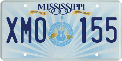 MS license plate XMO155
