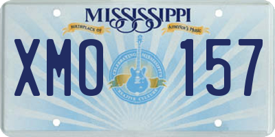 MS license plate XMO157