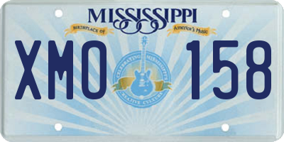 MS license plate XMO158