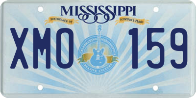 MS license plate XMO159