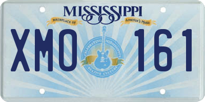 MS license plate XMO161