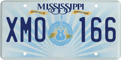 MS license plate XMO166