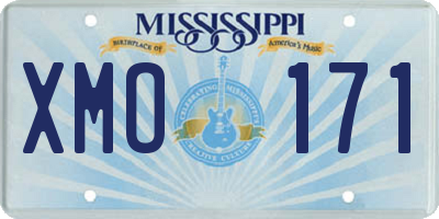 MS license plate XMO171