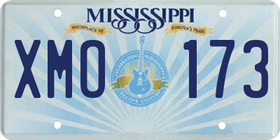 MS license plate XMO173