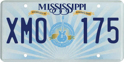 MS license plate XMO175