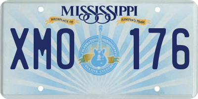 MS license plate XMO176